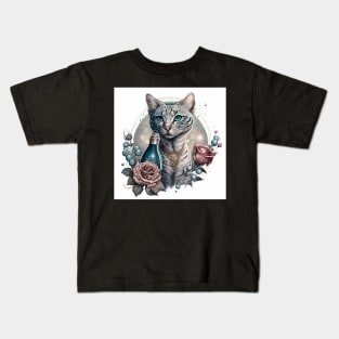 Sparkling White Bengal Cat Kids T-Shirt